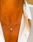 OF EMERALDS IN YOUR SPARKLY EYES // 1.05CT EMERALD CUT DIAMOND NECKLACE