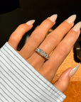 A MOTHER'S LOVE IN FULL // VICTORIAN FIVE STONE OLD MINE CUT DIAMOND BAND