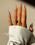 THE SKIN OF VENUS UNDERNEATH THE MOONLIGHT // ART DECO MABE PEARL RING