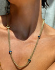OF GRECIAN SUMMERS AND BLUE GREEN WATERS // VINTAGE CONVERTIBLE NECKLACE BRACELET CHAIN