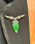 SHE TENDED HER MOTHERS GARDEN LIKE HER MOTHER HAD DONE BEFORE, LETTING THE NEW GROW STRONG AND HEDGING THE OLD // INCREDIBLE JADE AND DIAMOND BROOCH