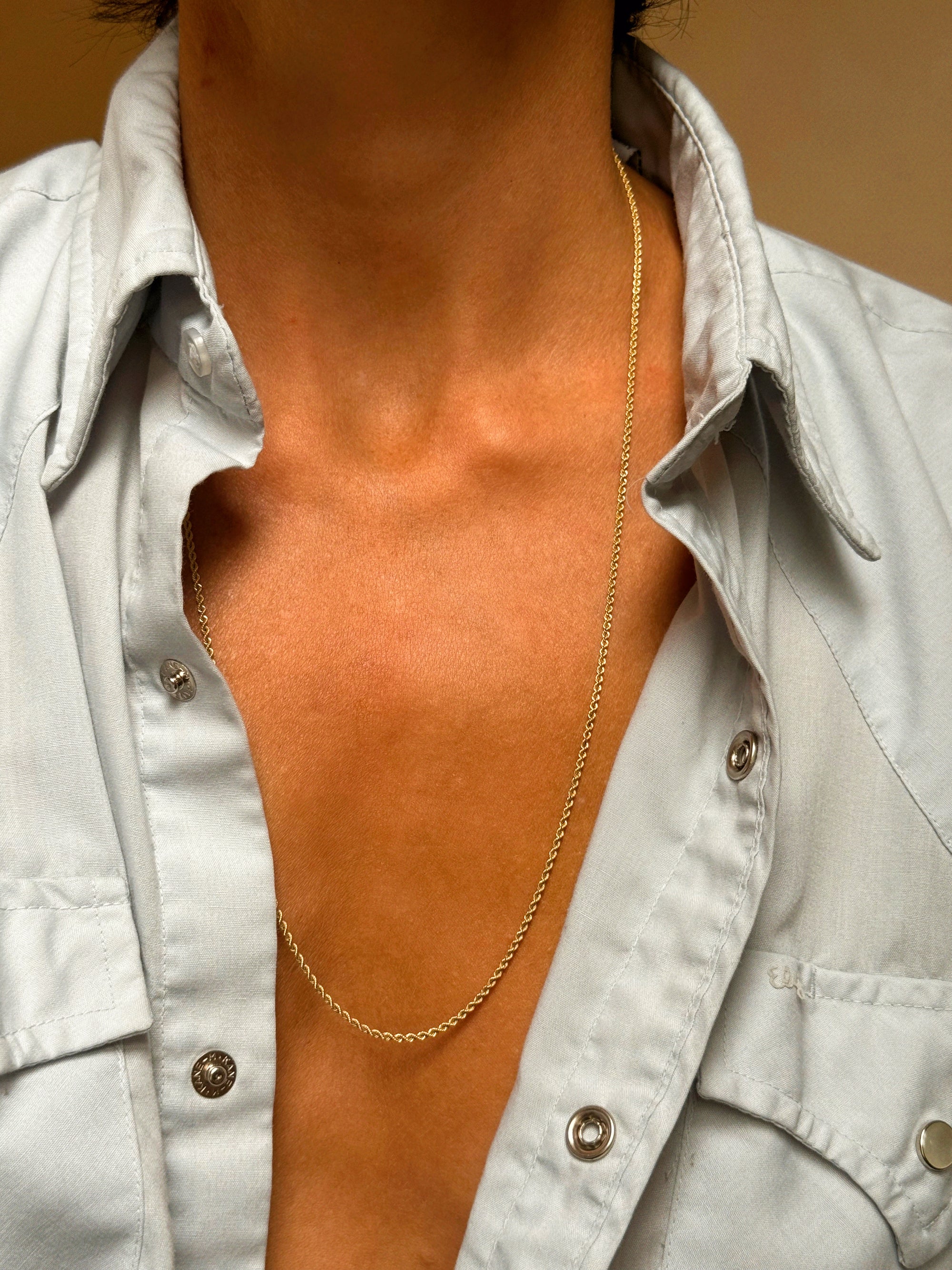YOU&#39;VE GOT ME ALL TIED UP // VINTAGE ROPE ROLO CHAIN
