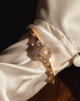 TAKE ME TO WHERE YOUR MOST SECRET TREASURES LAY SPARKLING // VICTORIAN GIA PEARL BANGLE