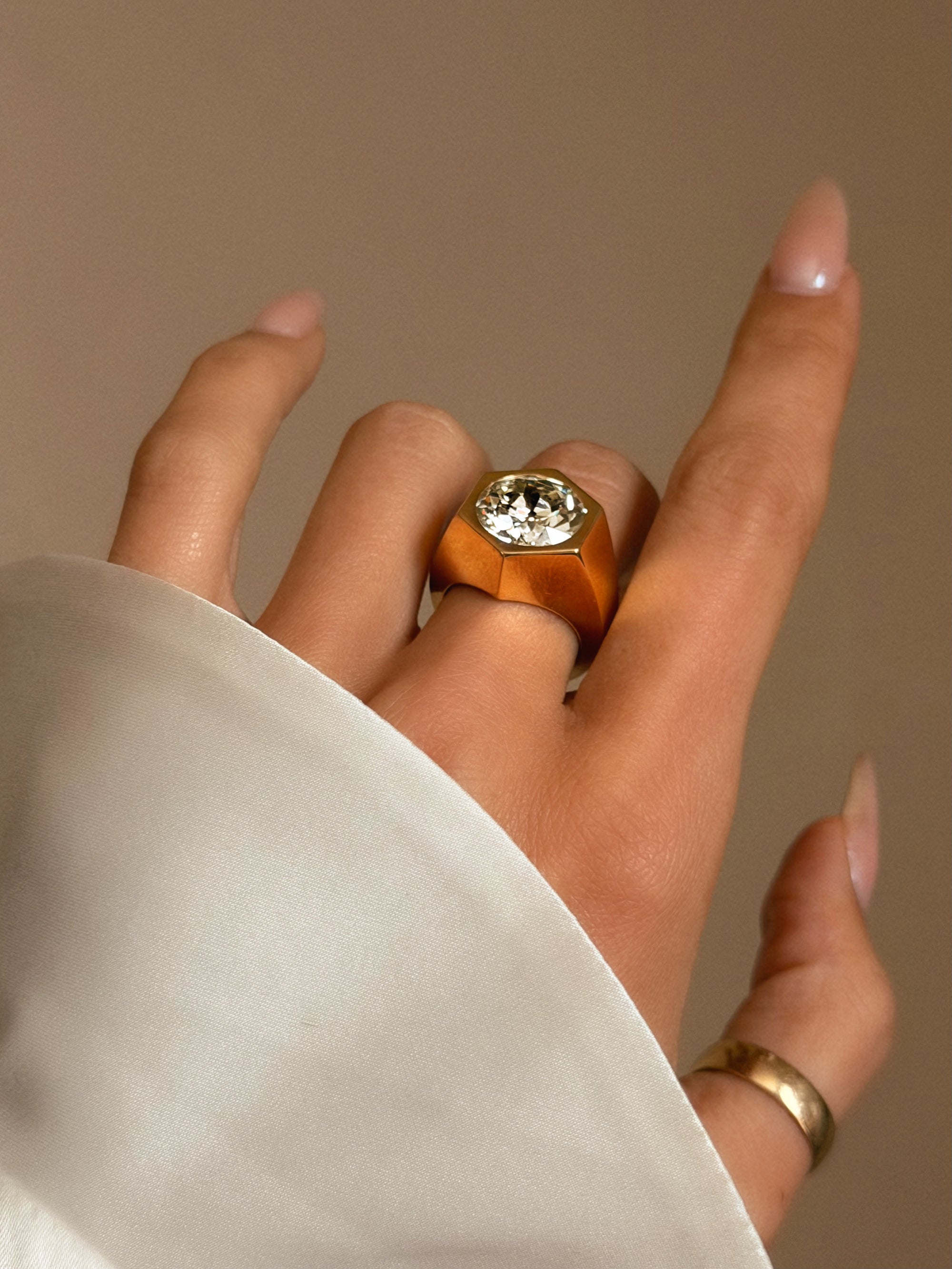 THERE IS NOTHING IN THIS WORLD THAT I AM NOT BUILT FOR // 8.22ct OLD EUROPEAN CUT HARDWARE RING