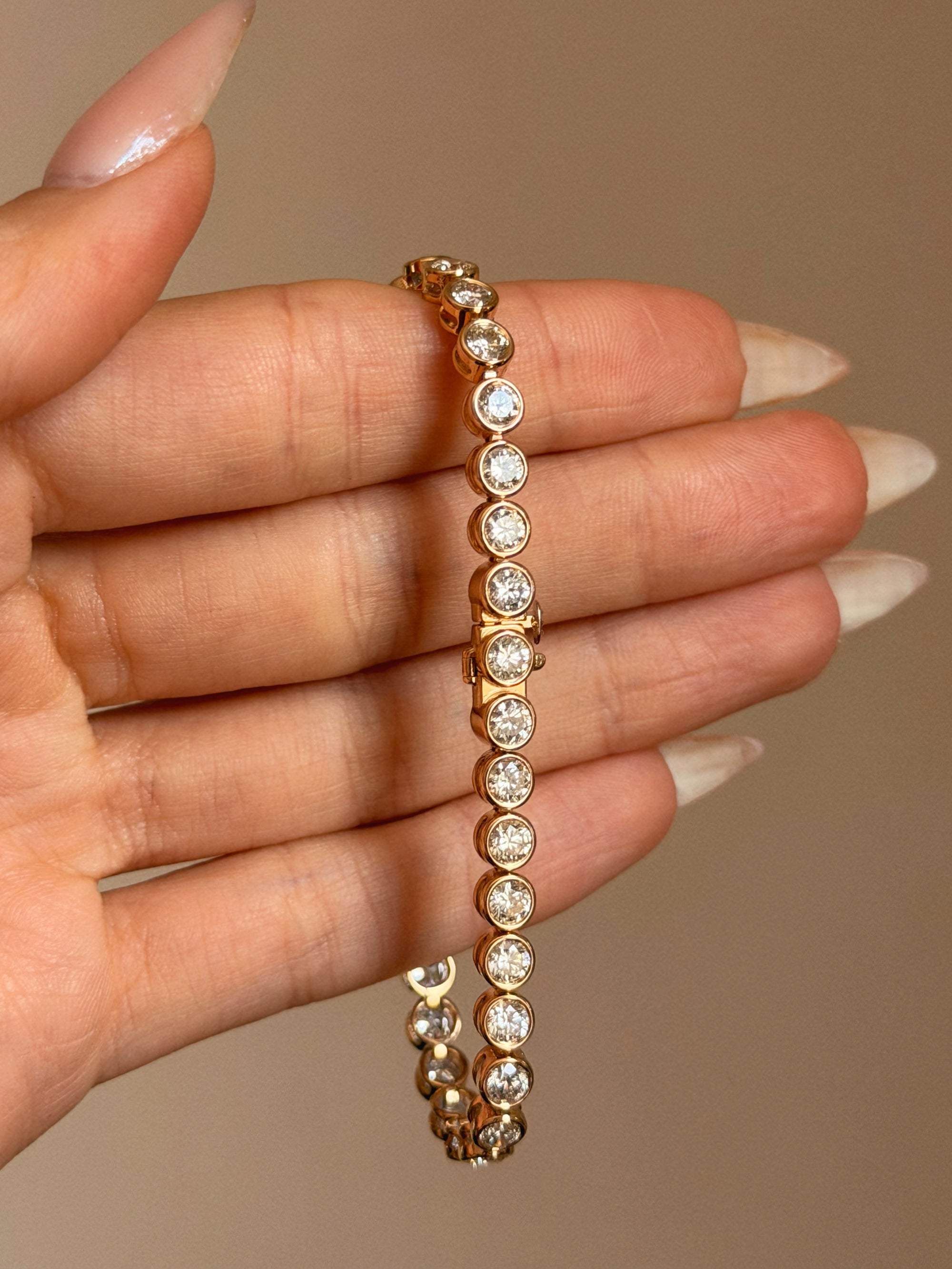 WRAP AROUND ME AND STAY A WHILE, WON'T YOU? // BEZEL SET DIAMOND TENNIS BRACELET