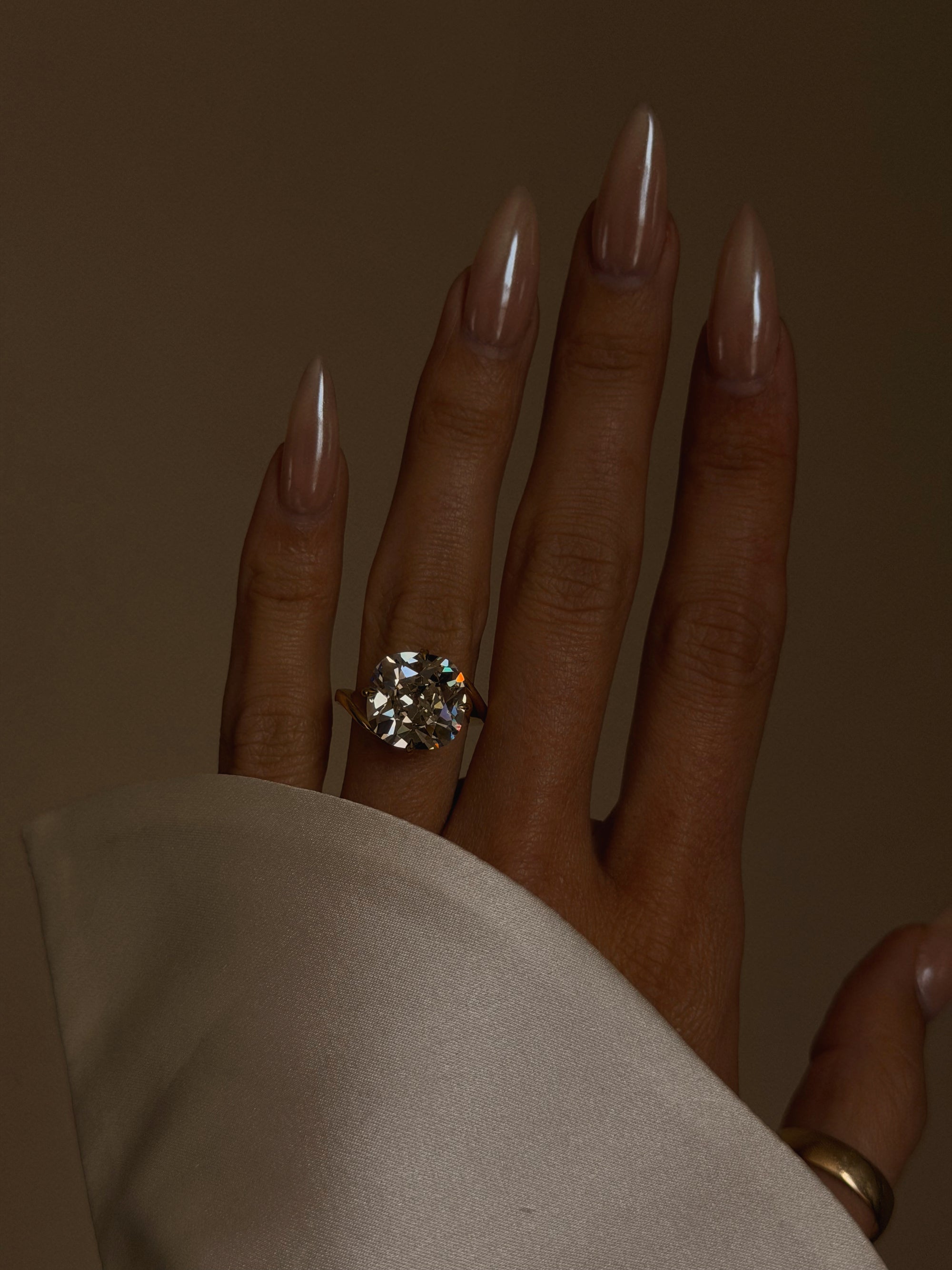 YOU ARE A LIGHT, AN ETERNAL GLOWING EMBER // 10.03ct OLD CUSHION DIAMOND ENGAGEMENT RING