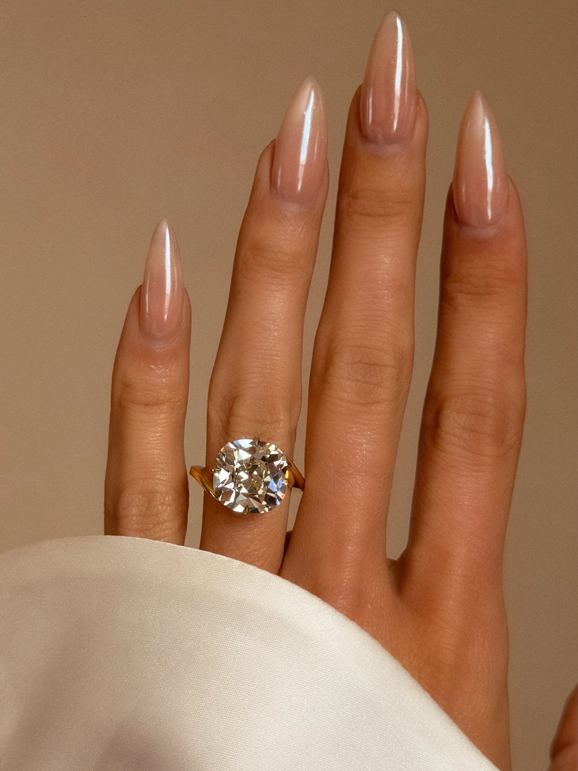 YOU ARE A LIGHT, AN ETERNAL GLOWING EMBER // 10.03ct OLD CUSHION DIAMOND ENGAGEMENT RING