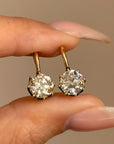 I AM THE MOON AND THE SUN // OLD EUROPEAN CUT DIAMOND DROP EARRINGS