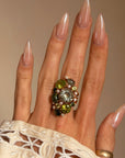TAKE ME TO YOUR GARDEN WHERE THE GOOD MEDICINE GROWS // GEMSTONE CLUSTER RING
