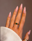 JUST PLACE IT ON YOUR TONGUE AND YOU'LL SOON SEE // EMERALD CABOCHON GUMDROP RING