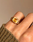 SHE ASKED ME HOW I COULD HAVE SO MUCH HOPE AND ALL I COULD SAY IS THAT THERE IS TOO MUCH BEAUTY IN THE WORLD NOT TO // NATURAL YELLOW SAPPHIRE AND GOLD SIGNET RING