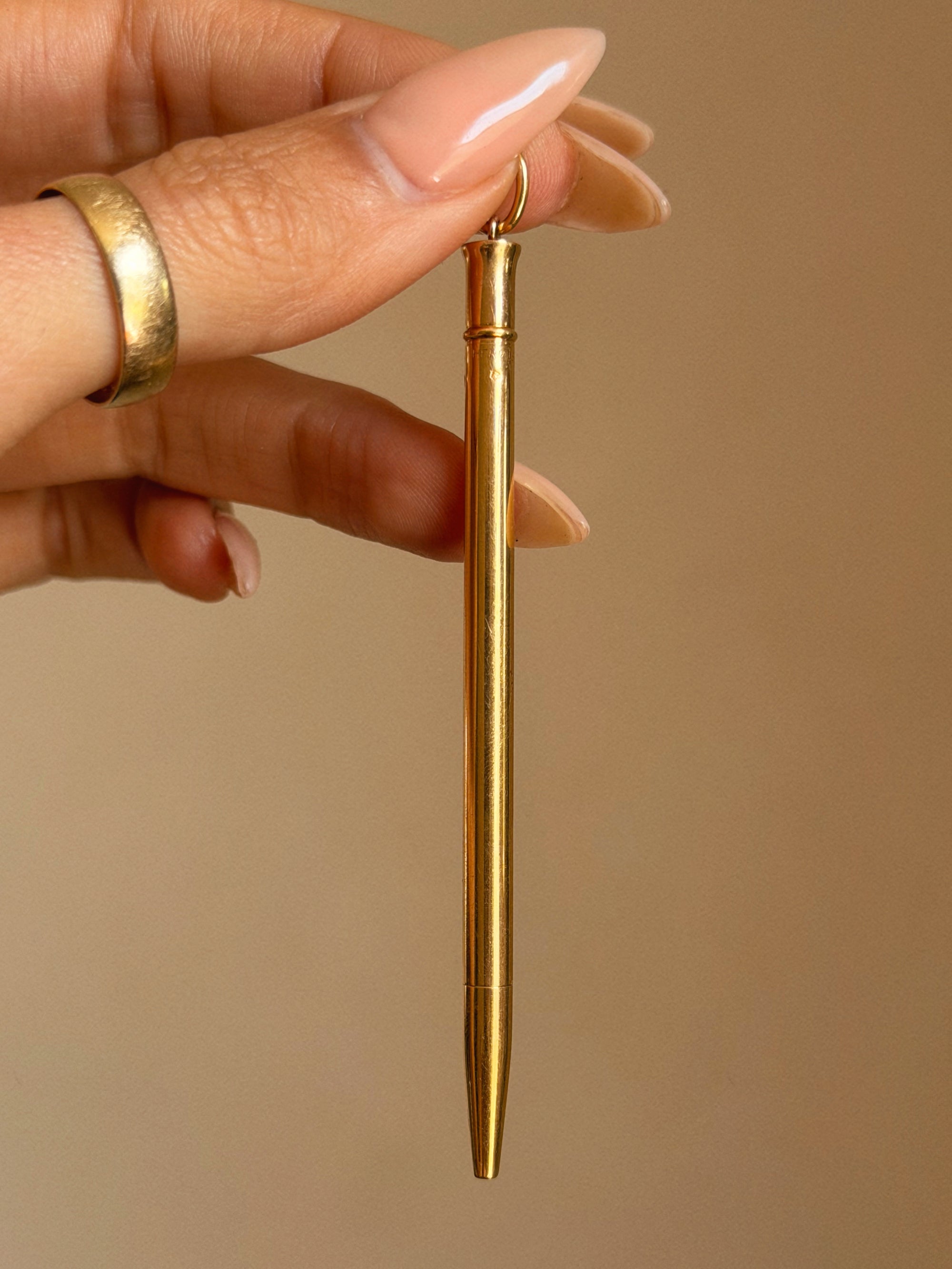 LET ME WRITE YOU A LETTER OF HAND AND HEART // 18K GOLD HERMES PENCIL