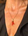 I AM DIVINELY PROTECTED AND SURROUNDED BY ALL THAT IS GOOD // ITALIAN CORAL EVIL EYE TALISMAN