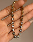 I FEEL AS THOUGH IT IS THE DARKEST PARTS OF ME THAT SPARKLE BRILLIANTLY // OLD EUROPEAN CUT DIAMOND COLLET SET BRACELET