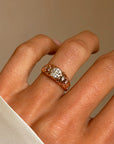 LET ME KISS THE ROSES ON YOUR CHEEKS /// VINTAGE ROSE GOLD DIAMOND ENGAGEMENT RING