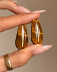 PURR FOR ME LIKE A TIGER // VINTAGE TIGERS EYE EARRINGS
