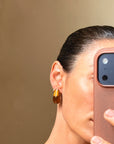 PURR FOR ME LIKE A TIGER // VINTAGE TIGERS EYE EARRINGS