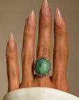 UNDERNEATH THE DESERT SKIES I RAN ACROSS THE RED DIRT LIKE I HAD BEEN REBORN // EDWARDIAN TURQUOISE AND DIAMOND RING