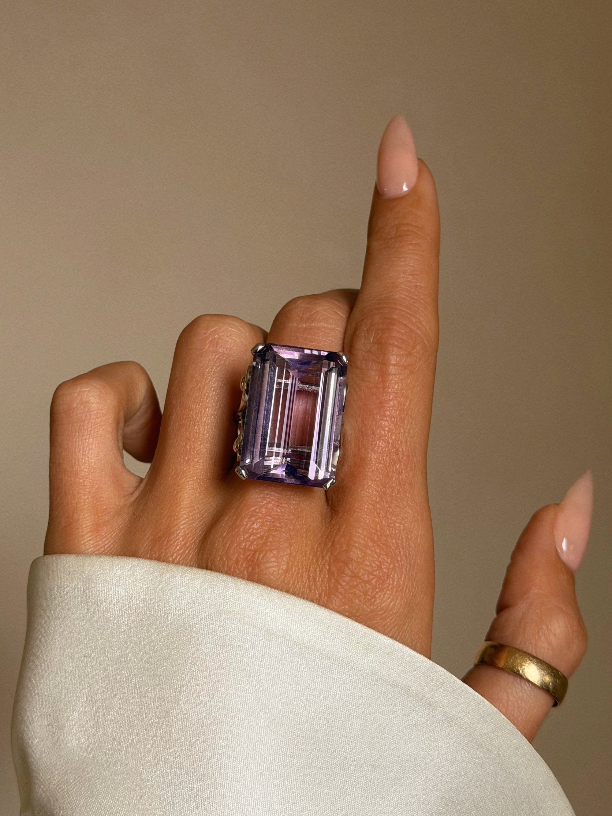 THE LAVENDER SCENT HIT ME ON THE BREEZE BEFORE I COULD SEE THE FIELDS AND I KNEW I WAS HOME // MID CENTURY GIANT COCKTAIL RING