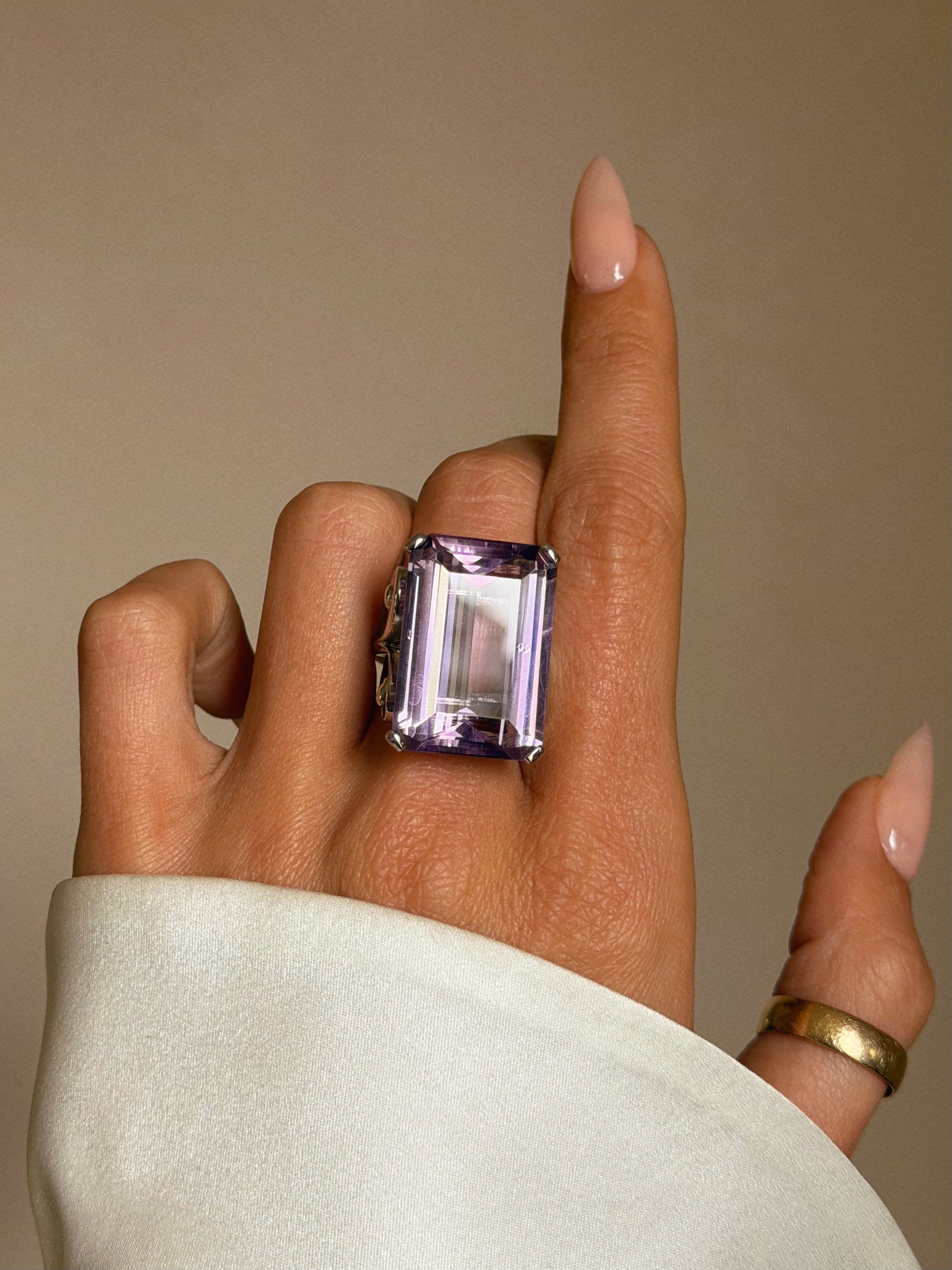 THE LAVENDER SCENT HIT ME ON THE BREEZE BEFORE I COULD SEE THE FIELDS AND I KNEW I WAS HOME // MID CENTURY GIANT COCKTAIL RING