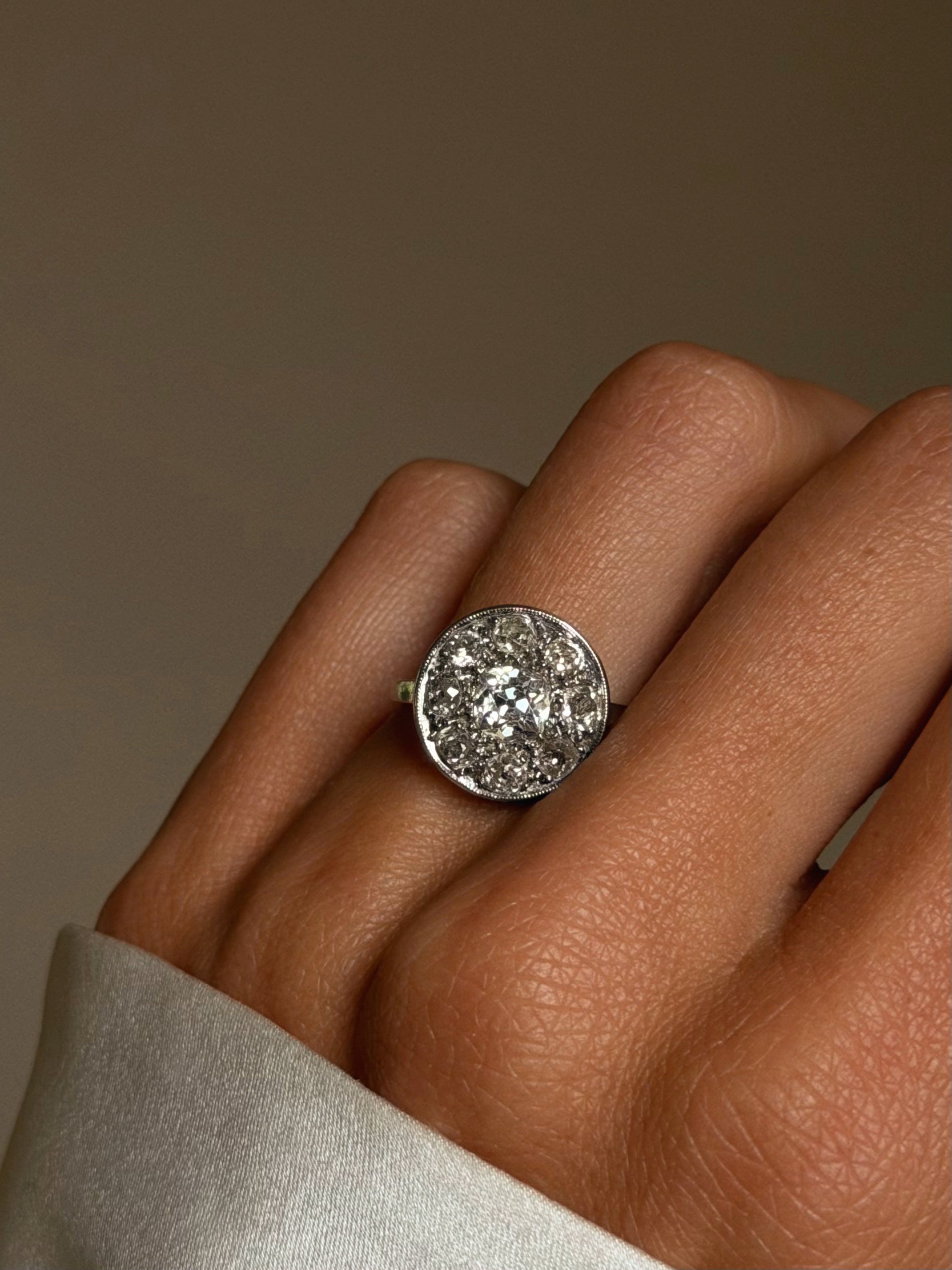 OF THE RAIN ON THE COBBLESTONE STREETS AND THE SOFTNESS IN THE AIR // EDWARDIAN COBBLESTONE OLD MINE CUT DIAMOND RING