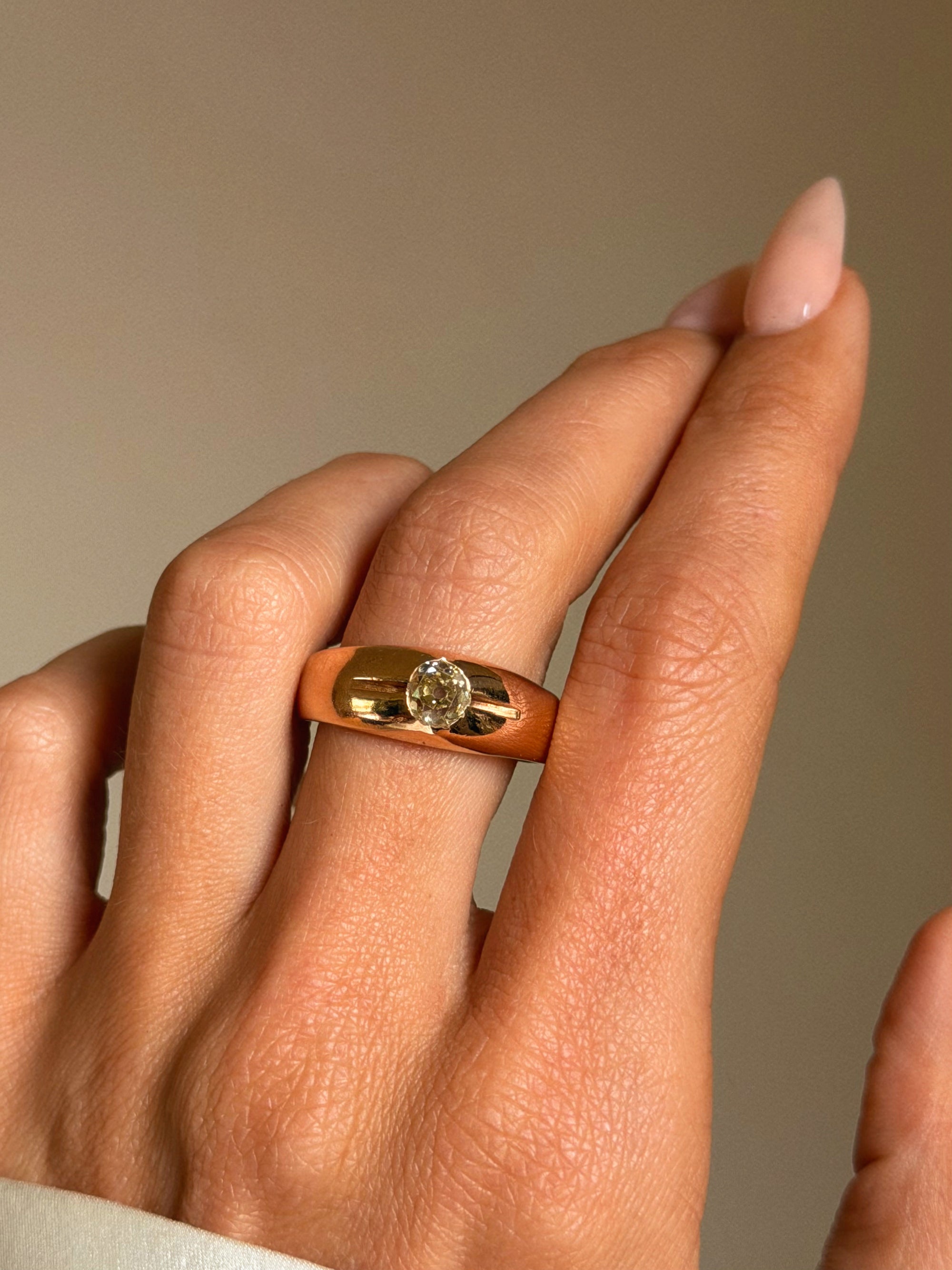 OF SOLAR FLARES AND THE SUN SINKING LOW // VICTORIAN OLD MINE CUT DIAMOND RING