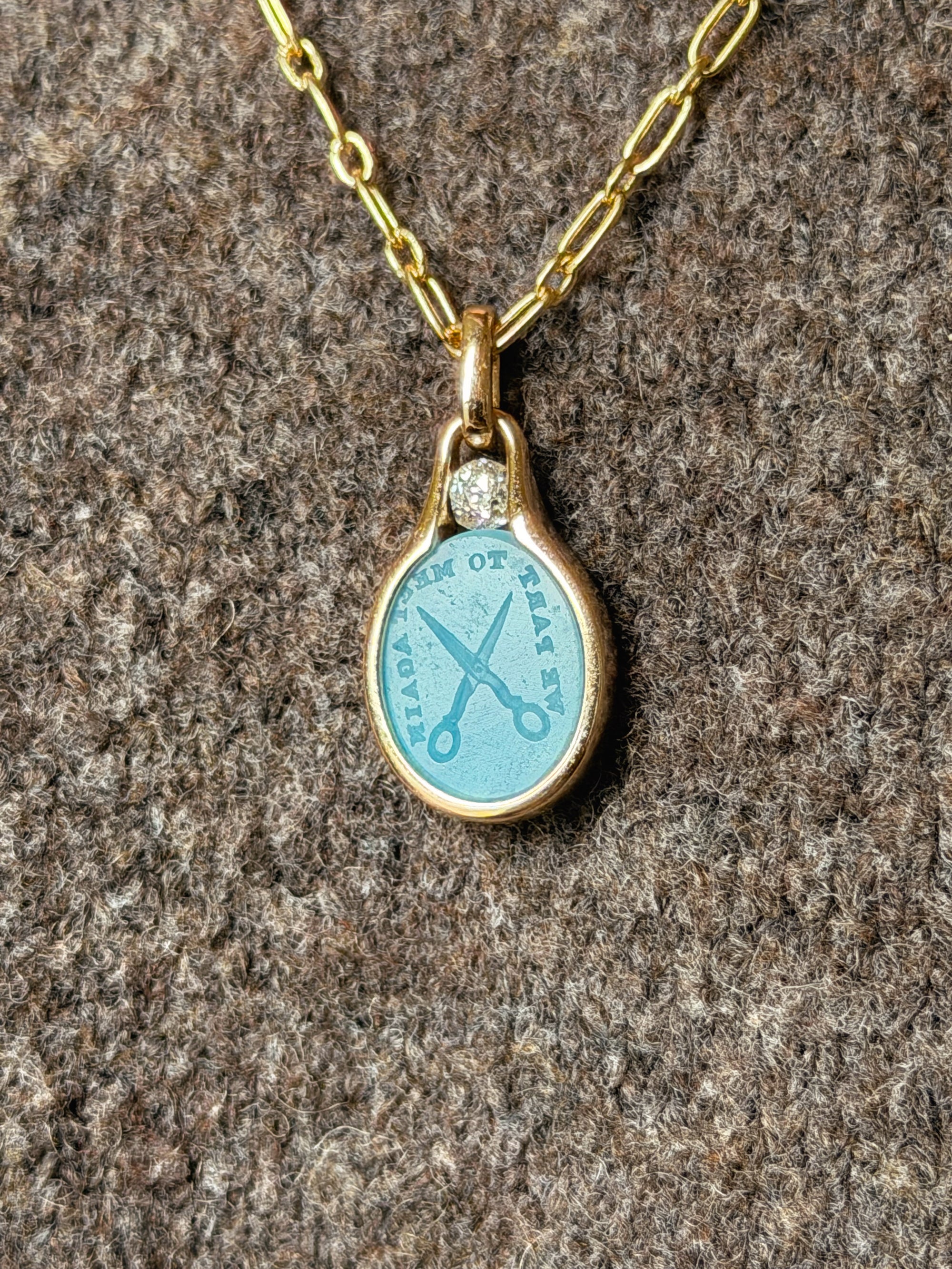WE PART TO MEET AGAIN // VICTORIAN WAX SEAL WITH OLD MINE CUT DIAMOND