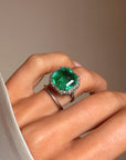 A LIFE, A BEAUTIFUL LIFE IS MINE FOR THE HAVING // SPECTACULAR ORIGINAL BELLE ÉPOQUE ERA EMERALD AND DIAMOND RING