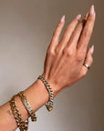 MY KINDNESS IS A COURAGE AND A STRENGTH // VINTAGE DIAMOND TWO TONE CURB LINK BRACELET