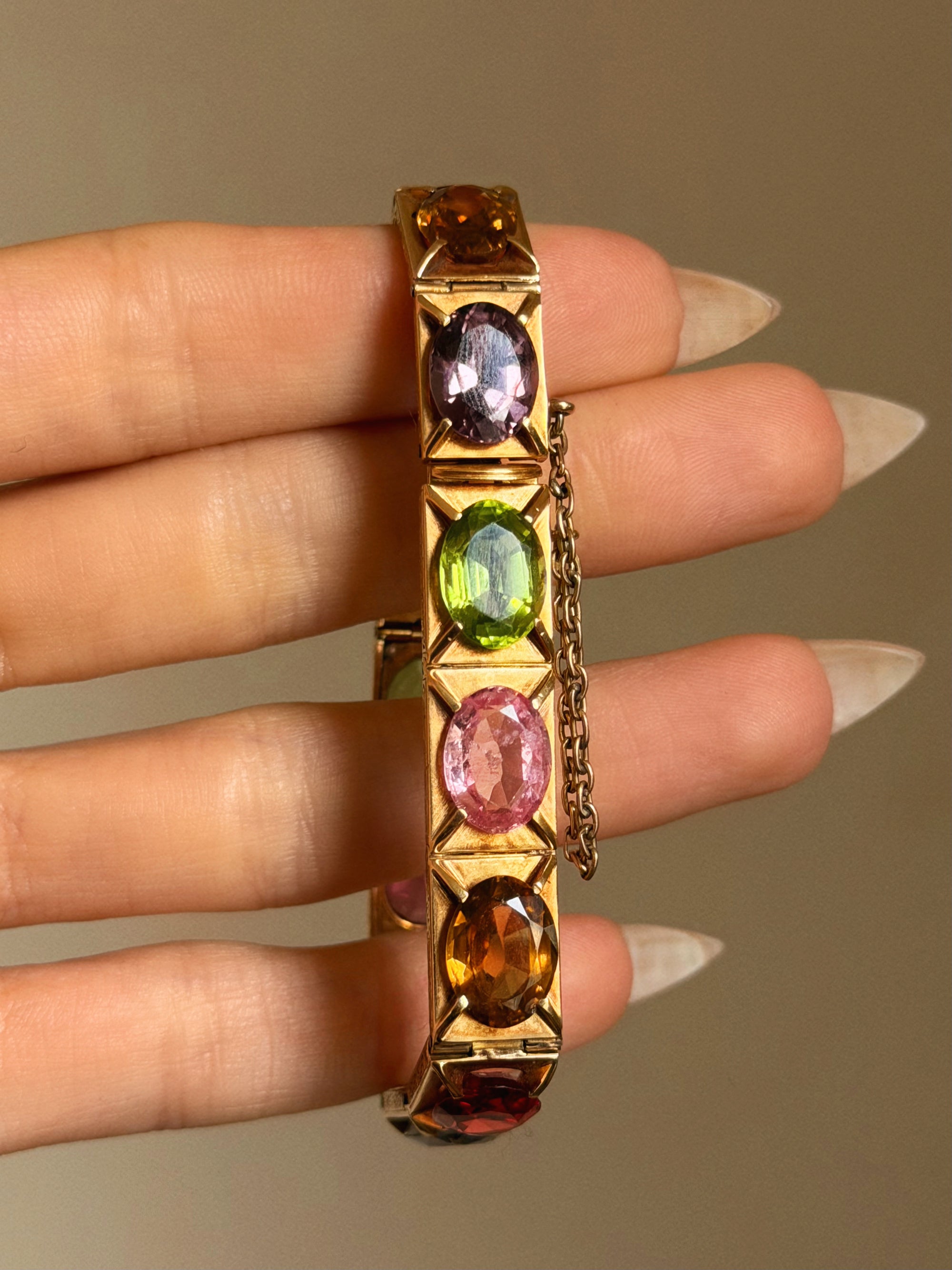 BUT DARLING, LOOK AT THE COLORS AROUND YOU AND KNOW THAT IT IS DESIGNED FOR YOUR HAPPINESS// VICTORIAN HARLEQUIN GEMSTONE BRACELET