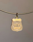 DE-FUND AND RE-EDUCATE // FUCK 'EM POLICE BADGE CHARM