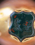 OF BRAZEN SERPENTS AND MYTHICAL BEASTS // EARLY VICTORIAN HIDDEN LOCKET BLOODSTONE SIGNET RING INTAGLIO