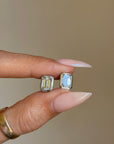 OF WATCHING THE ICE SLIDE DOWN YOUR BODY AND POOL IN ALL THE RIGHT PLACES // 3.53tcw EMERALD CUT DIAMOND STUDS