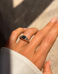YOU ARE MY DARK VALENTINE NOW AND ALWAYS // BLACK DIAMOND AND COFFIN CUT DIAMOND RING