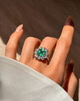 THERE WAS NEVER A SHADOW OF A DOUBT HOW POWERFUL I FELT IN THAT MOMENT // VICTORIAN EMERALD CLUSTER RING