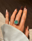 THERE WAS NEVER A SHADOW OF A DOUBT HOW POWERFUL I FELT IN THAT MOMENT // VICTORIAN EMERALD CLUSTER RING