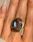 A NEMEAN LION FOR THE PATH TOWARDS OLYMPUS // GEORGIAN BANDED AGATE CAMEO OF HERCULES AND THE NEMEAN LION