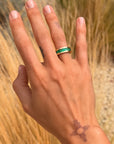 I PAY YOUR GRASS NO MIND, MINE IS SO LUSH AND GREEN UNDERFOOT // EMERALD BAGUETTE STACKING BAND