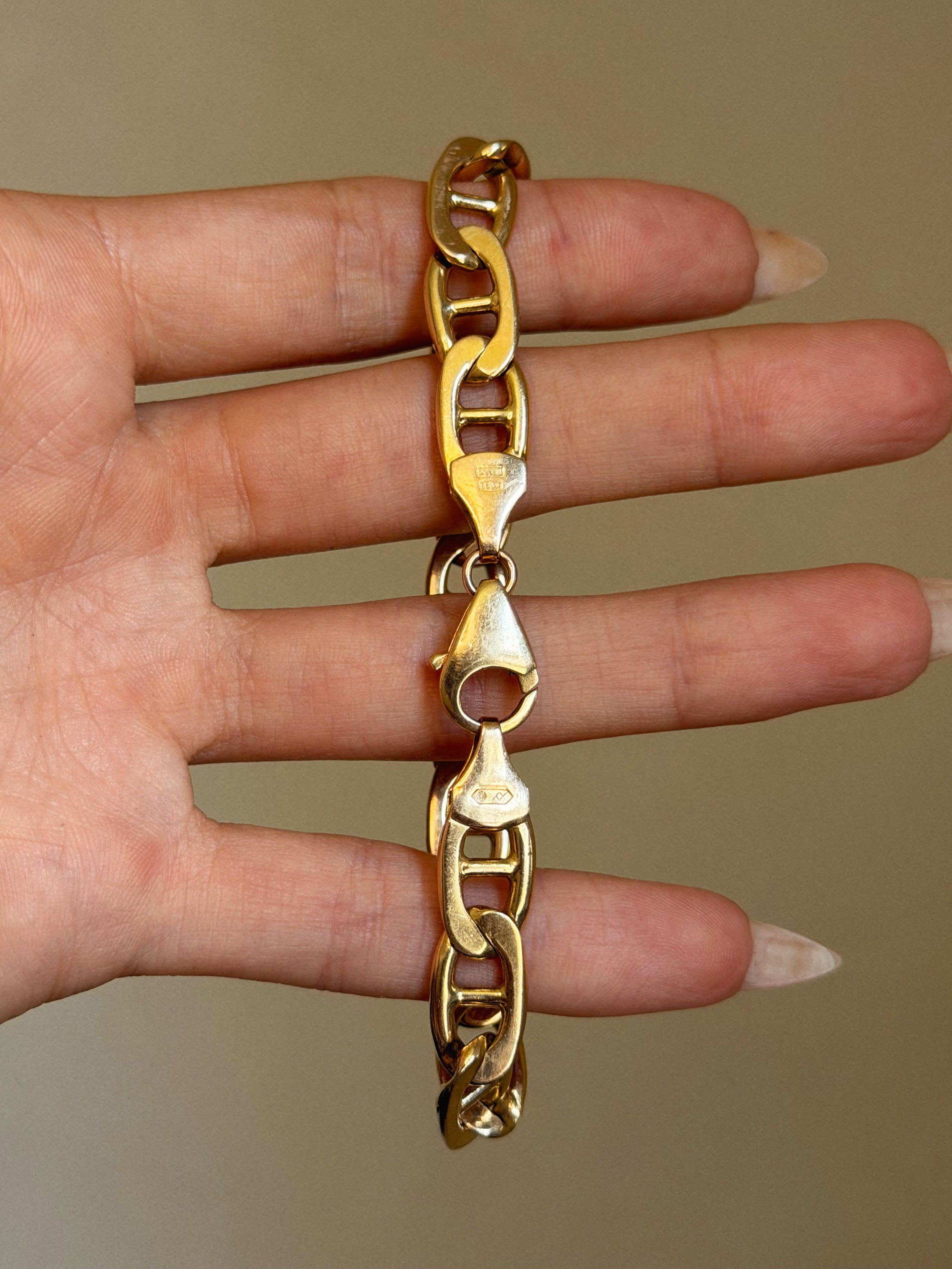 ANCHORED TO YOUR SHIP, LOVE // VINTAGE MARINER LINK BRACELET