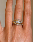I LOOK AT YOU AND IT'S LIKE THE SUN IS BURSTING AND SPARKLING EVERYWHERE // VINTAGE GOLD AND DIAMOND RING