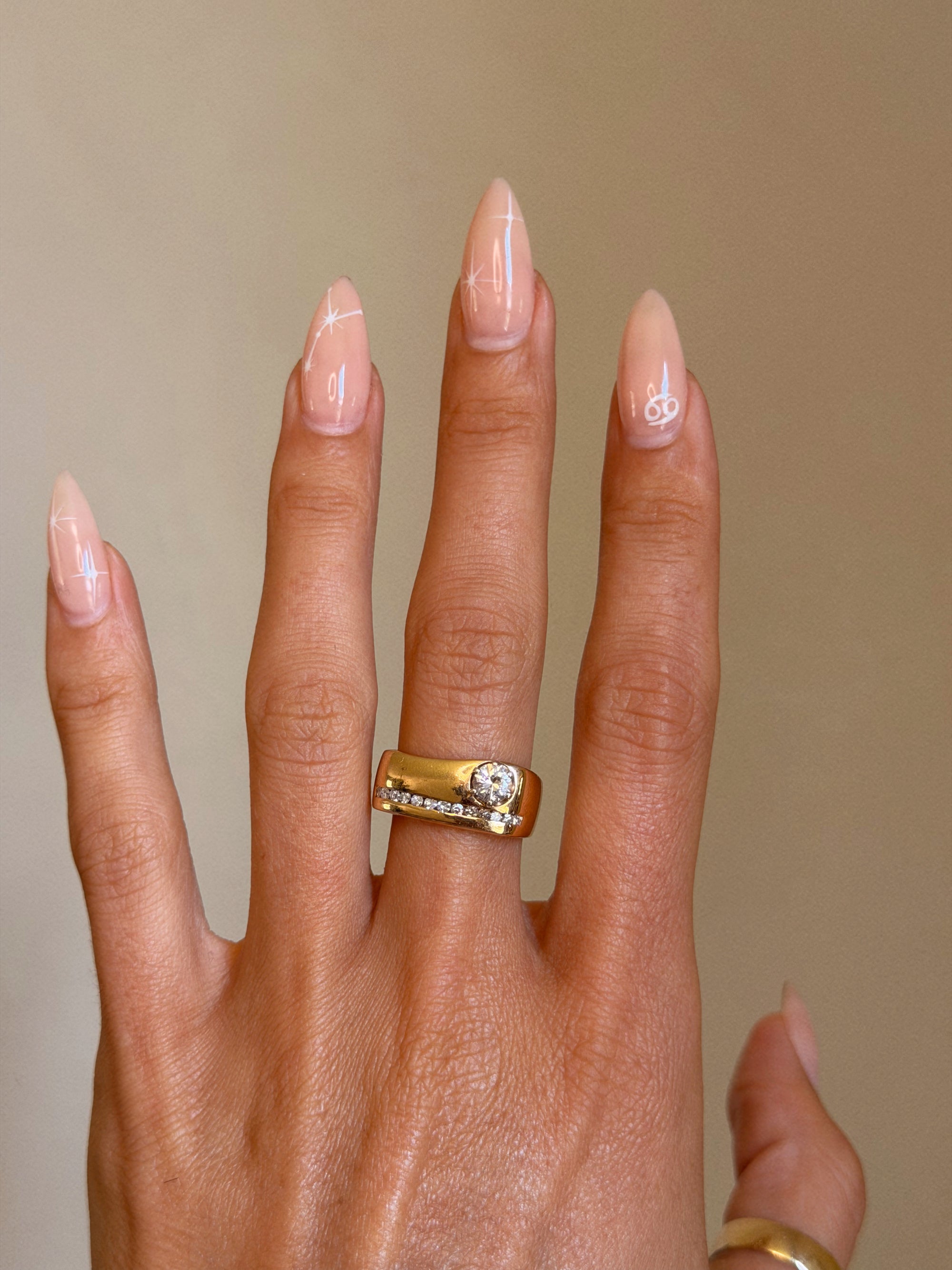 I JUST WANT TO WATCH EVERY SUN SET AND MOON RISE OVER THE MOUNTAINS WITH YOU // VINTAGE GOLD AND DIAMOND BAND
