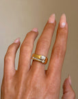 I JUST WANT TO WATCH EVERY SUN SET AND MOON RISE OVER THE MOUNTAINS WITH YOU // VINTAGE GOLD AND DIAMOND BAND