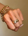 I JUST WANT TO WATCH EVERY SUN SET AND MOON RISE OVER THE MOUNTAINS WITH YOU // VINTAGE GOLD AND DIAMOND BAND
