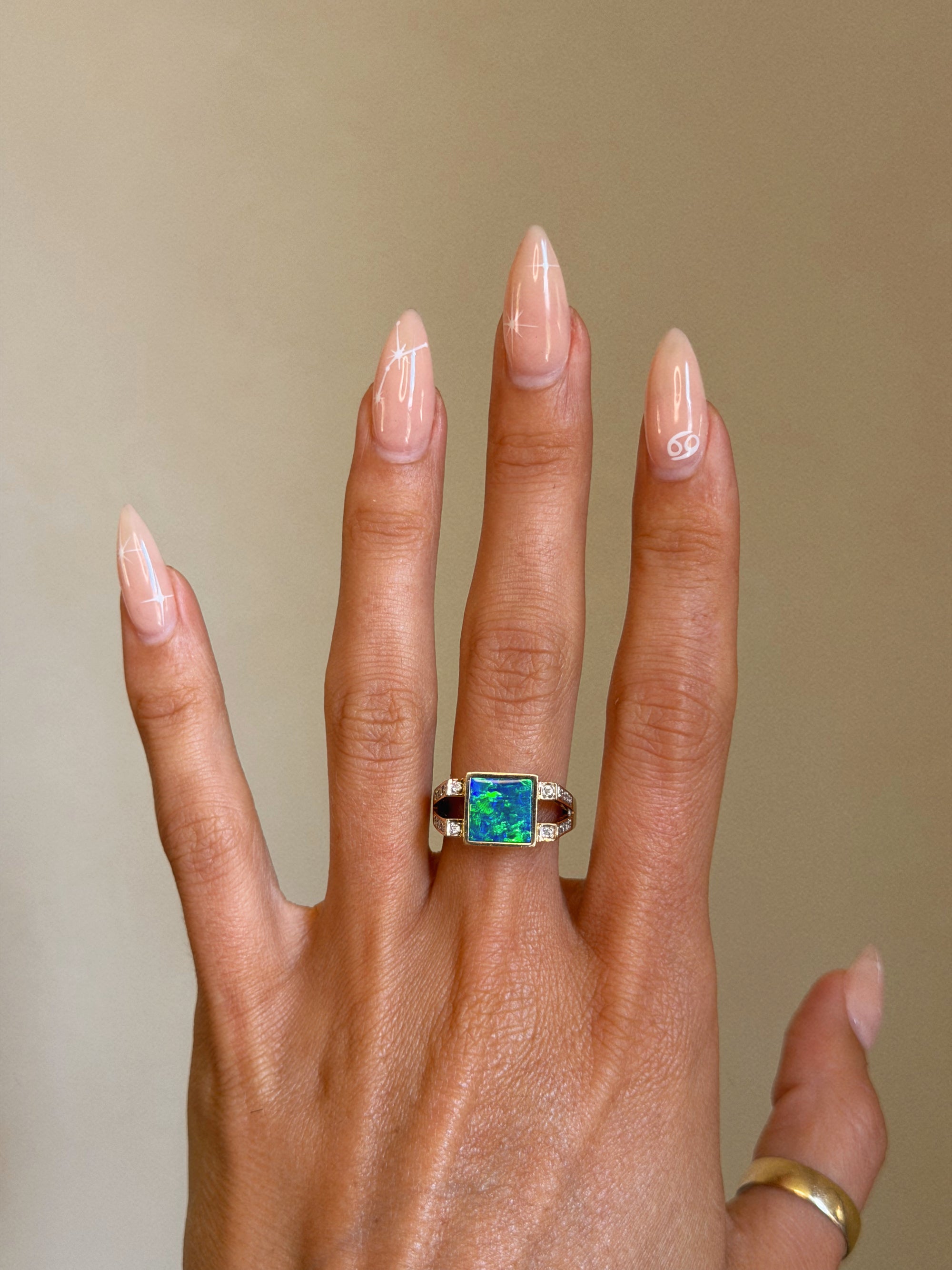 SOMETIMES I LOOK AROUND AND I CANNOT BELIEVE HOW BLISSFULLY ALIVE THIS WORLD IS // VINTAGE OPAL AND DIAMOND RING