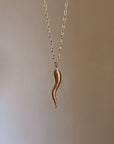 NO MALOCCIO ON ME // SOLID GOLD EVIL EYE FLORENTINE CHARM