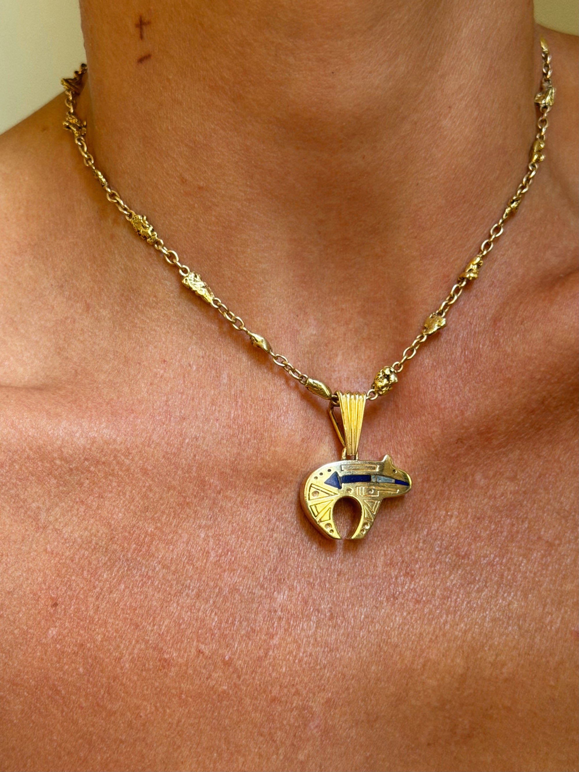 AS I HAVE GOTTEN OLDER, LIFE HAS BECOME MORE DEAR TO ME // RAY TRACEY NAVAJO BEAR INLAY CHARM