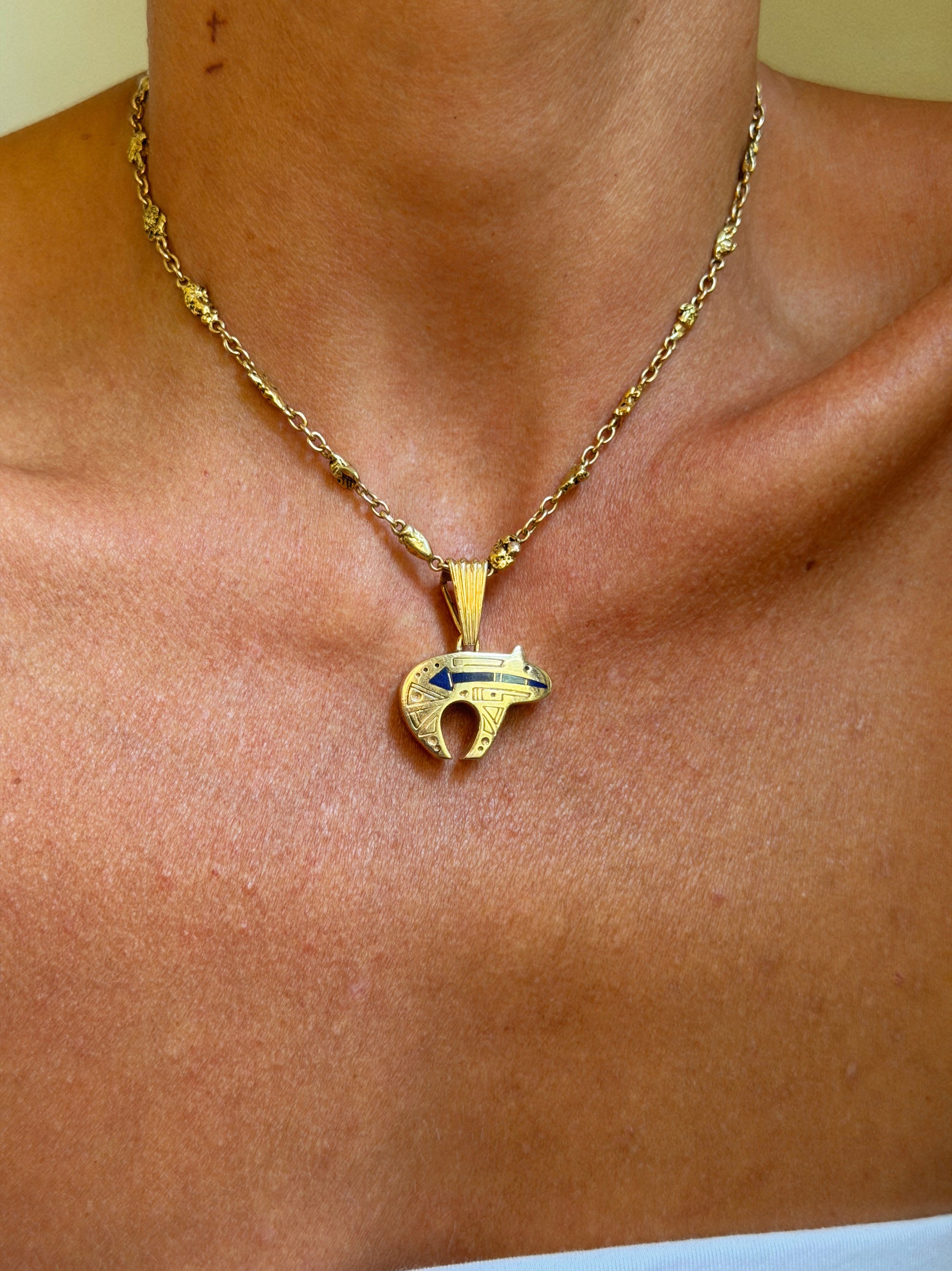 AS I HAVE GOTTEN OLDER, LIFE HAS BECOME MORE DEAR TO ME // RAY TRACEY NAVAJO BEAR INLAY CHARM