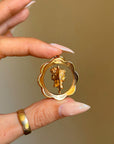 I'VE GOT AN ANGEL ON MY SHOULDER AND THE DEVIL ON THE OTHER, TAKE THEM FOR A SPIN // 1940'S SPINNER PENDANT