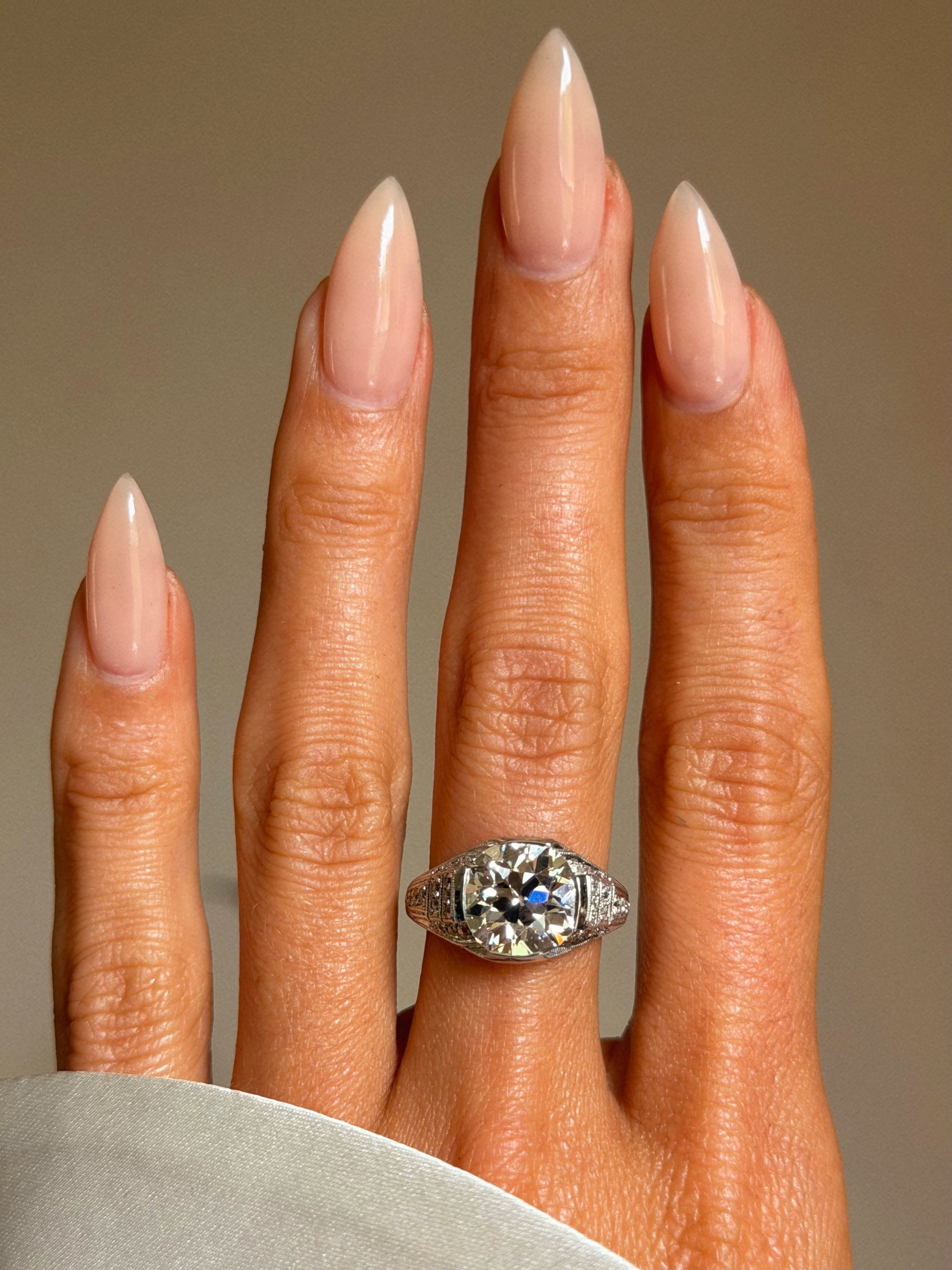 J.E. CALDWELL WAS ONE HELL OF A ROMANTIC // ANTIQUE SIGNED ENGAGEMENT RING