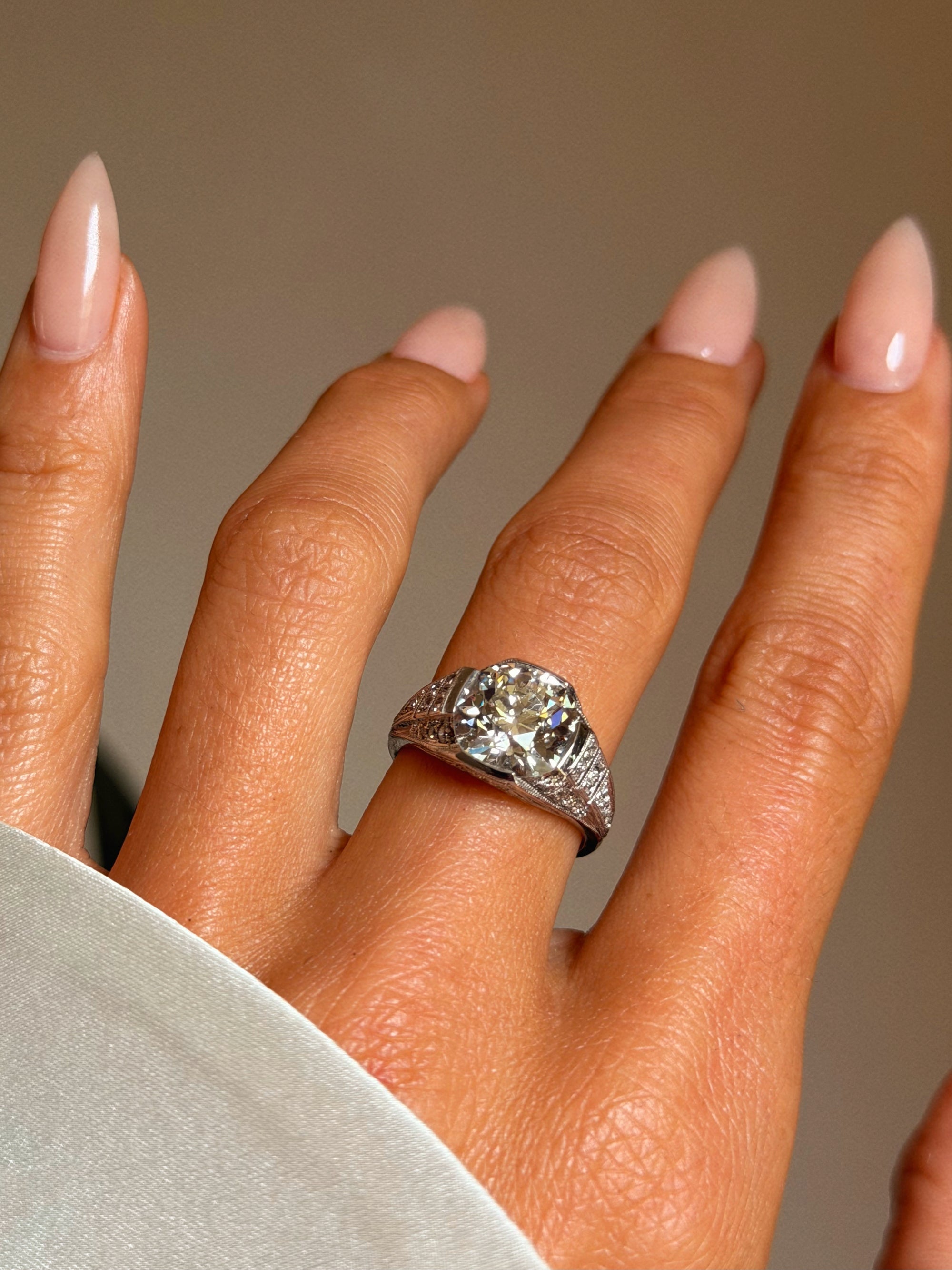 J.E. CALDWELL WAS ONE HELL OF A ROMANTIC // ANTIQUE SIGNED ENGAGEMENT RING